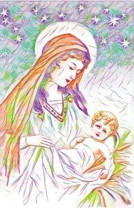 Mary Isis with child